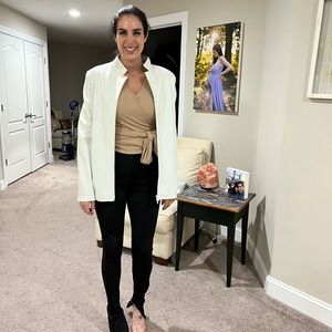 La Genesi White Leather Jacket bought in Italy